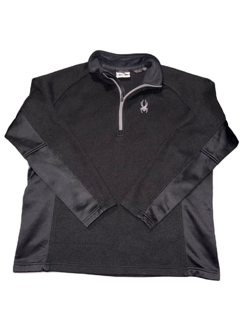 Spyder Outbound XXL Sweater Black 1/4 Zip EUC